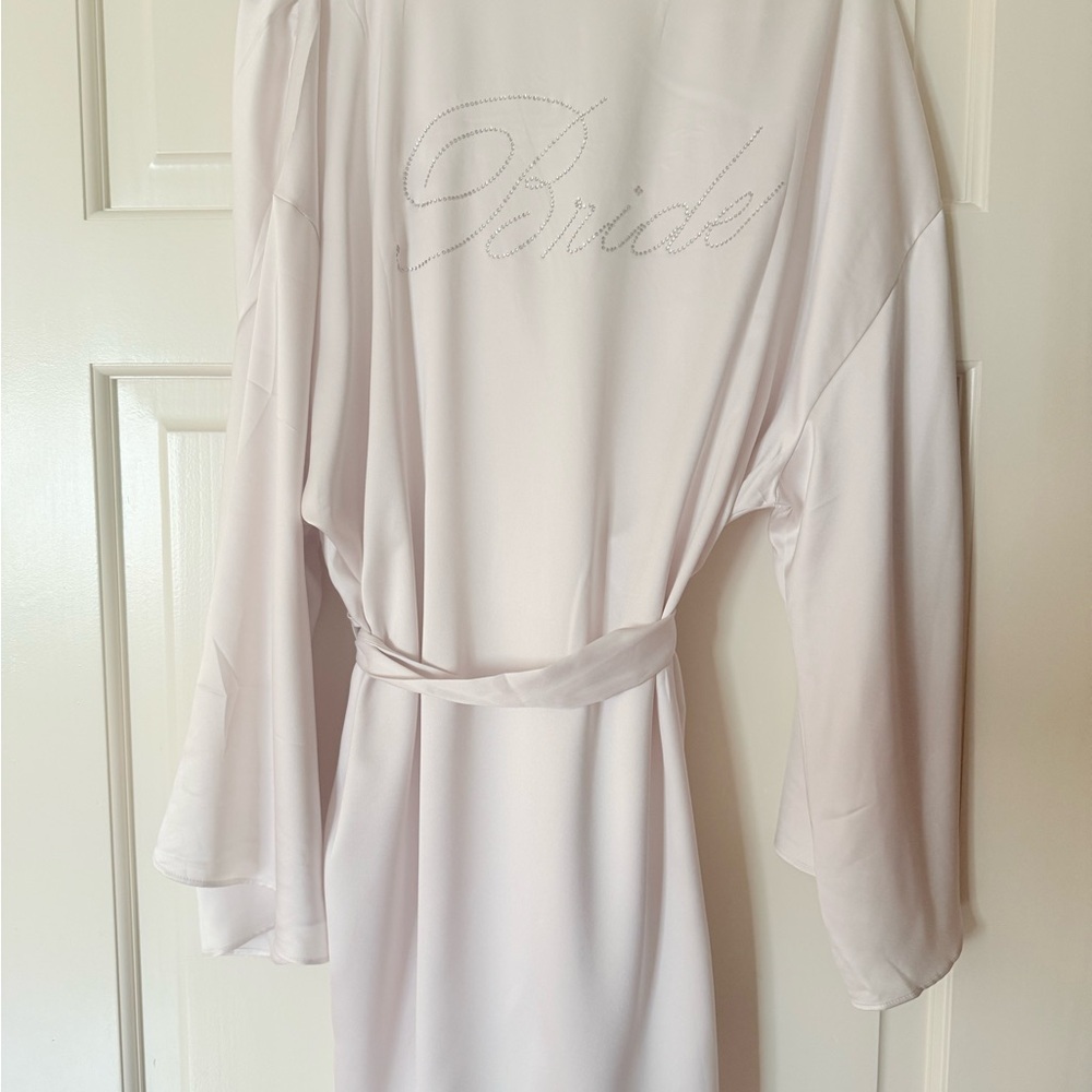 Victoria's Secret White Satin Bridal Robe